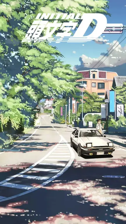 Adegan balap mobil menegangkan dari anime Initial D