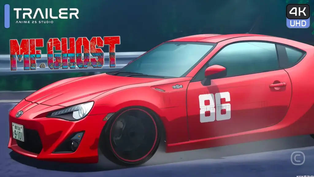 Adegan balap mobil dalam anime MF Ghost