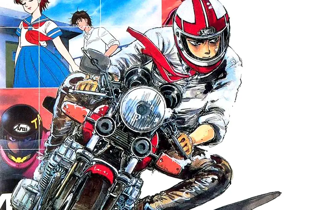 Adegan balapan motor dalam anime Bakuon!!