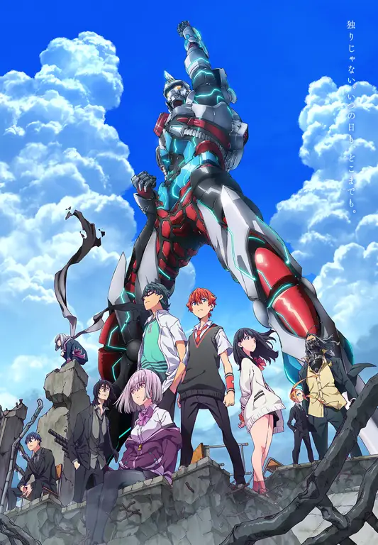 Adegan anime SSSS.Gridman yang seru dan menegangkan