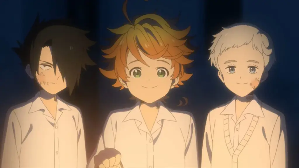 Adegan anime The Promised Neverland yang menegangkan