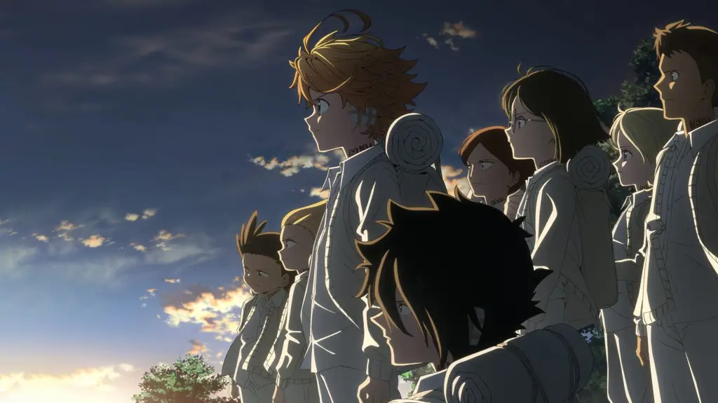 Adegan anime The Promised Neverland yang menegangkan