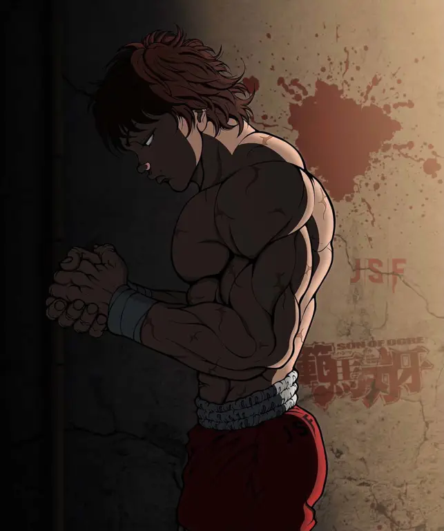 Adegan aksi dalam anime Baki Hanma