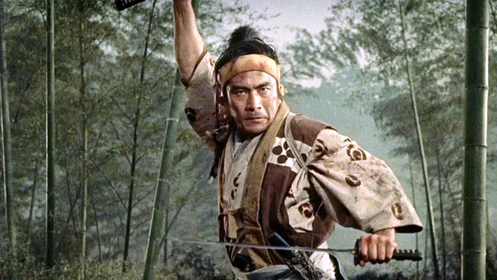 Adegan film samurai Jepang yang menegangkan