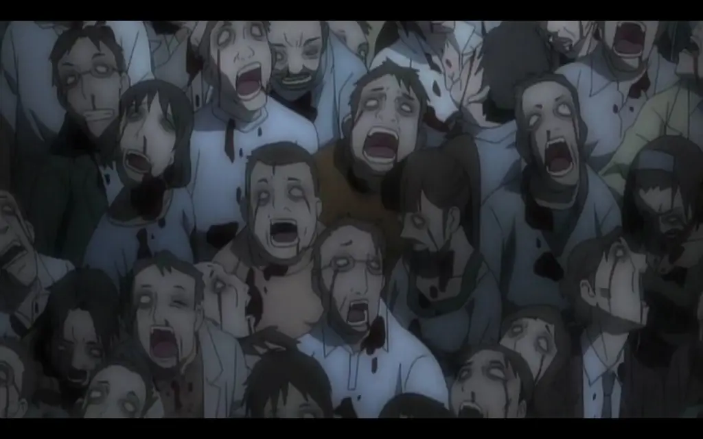 Adegan zombie dalam anime Highschool of the Dead