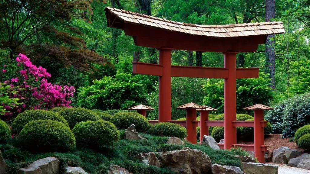 Taman Zen Jepang yang tenang dan damai