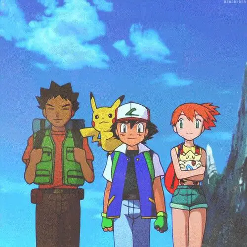 Ash, Misty, dan Brock, sahabat yang selalu bersama dalam petualangan