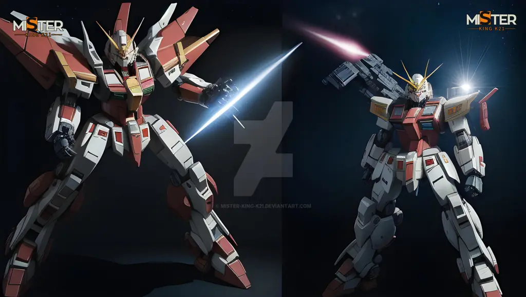 Desain mecha Gundam yang futuristik dan canggih