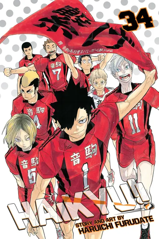 Ilustrasi gaya seni komik Haikyuu