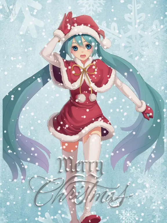 Kartu Natal bertema anime