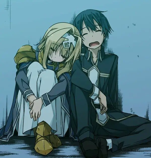 Gambar Kirito dan Alice di Underworld