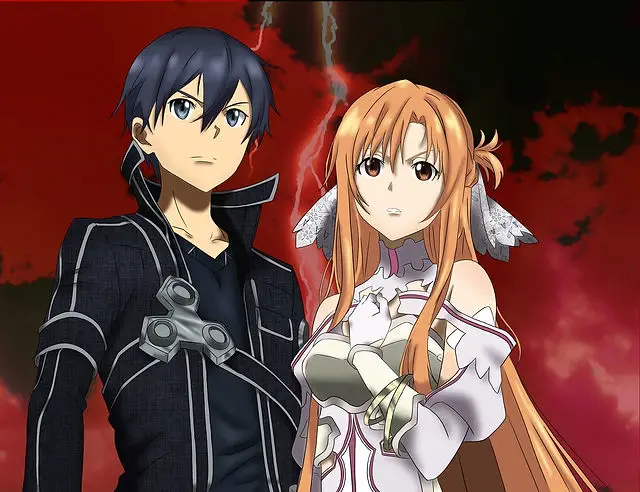 Gambar Kirito dan Asuna di Sword Art Online Season 2