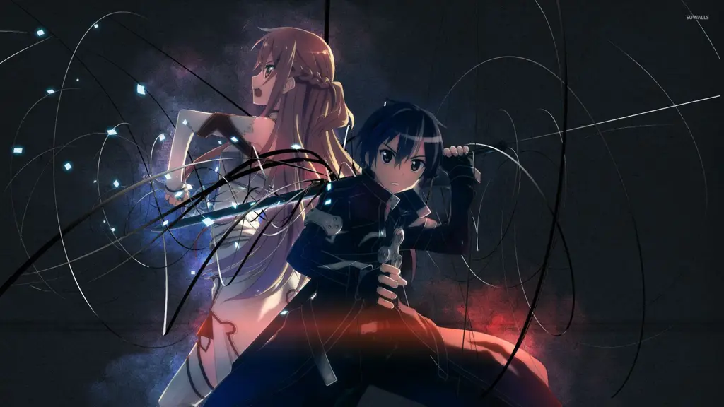 Gambar Kirito dan Asuna dari Sword Art Online