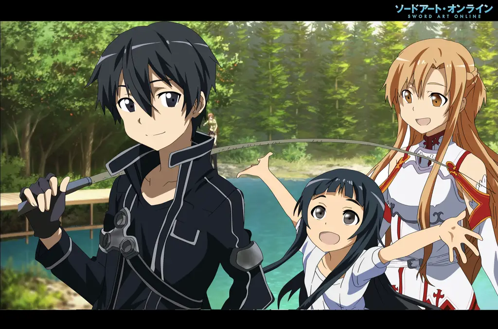 Gambar Kirito dan Asuna dalam Sword Art Online