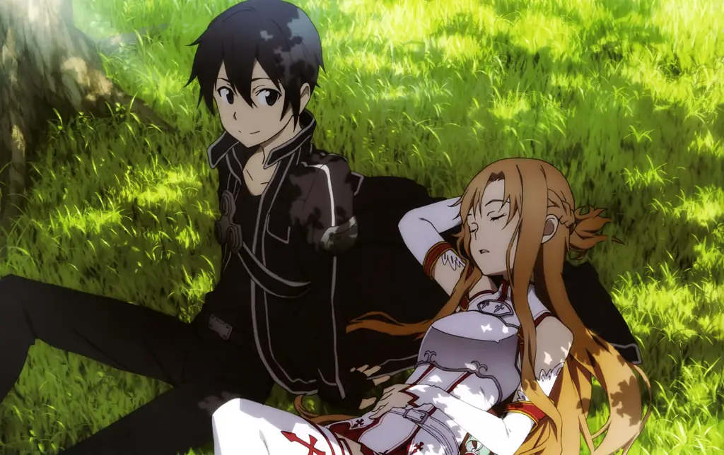 Gambar Kirito dan Asuna dari Sword Art Online