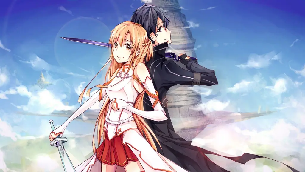 Gambar Kirito dan Asuna dari Sword Art Online