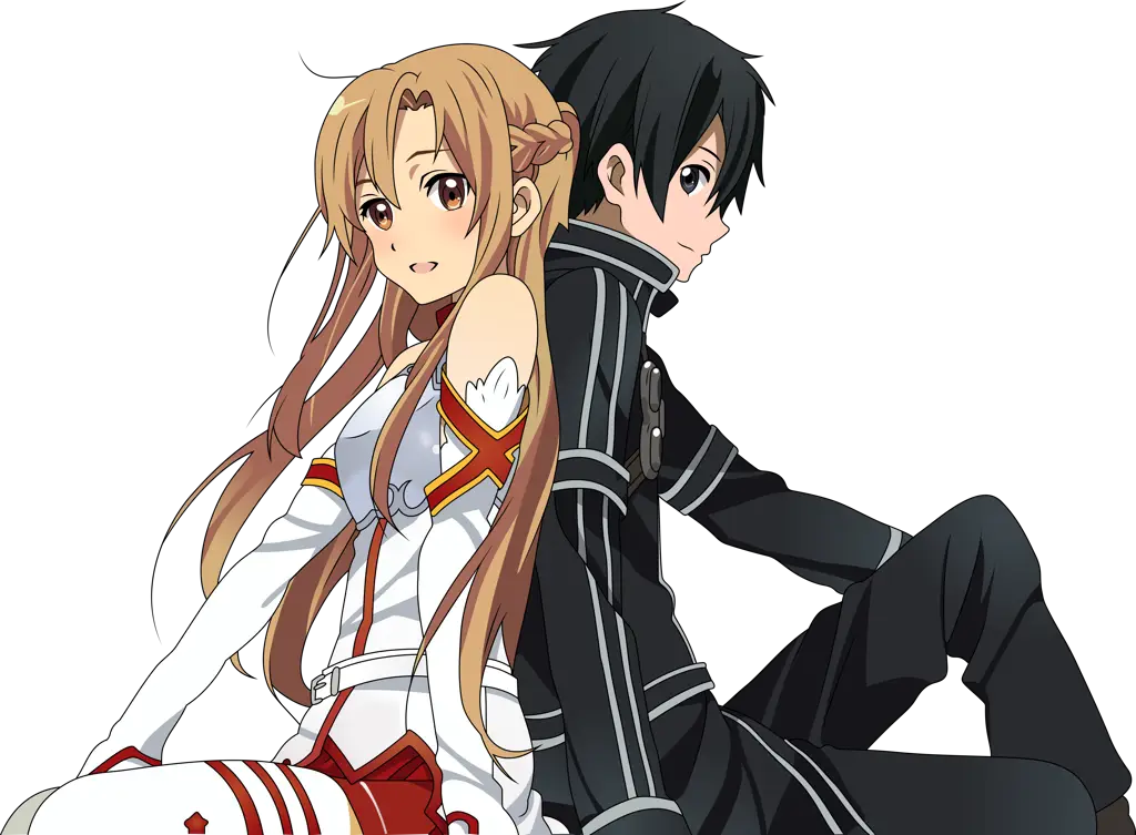 Gambar Kirito dan Asuna dari Sword Art Online