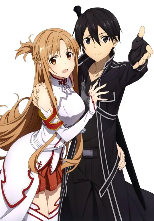 Gambar Kirito dan Asuna dari Sword Art Online