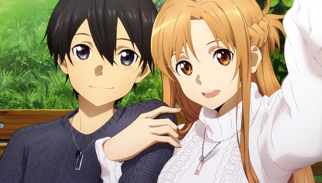 Gambar Kirito dan Asuna dari Sword Art Online