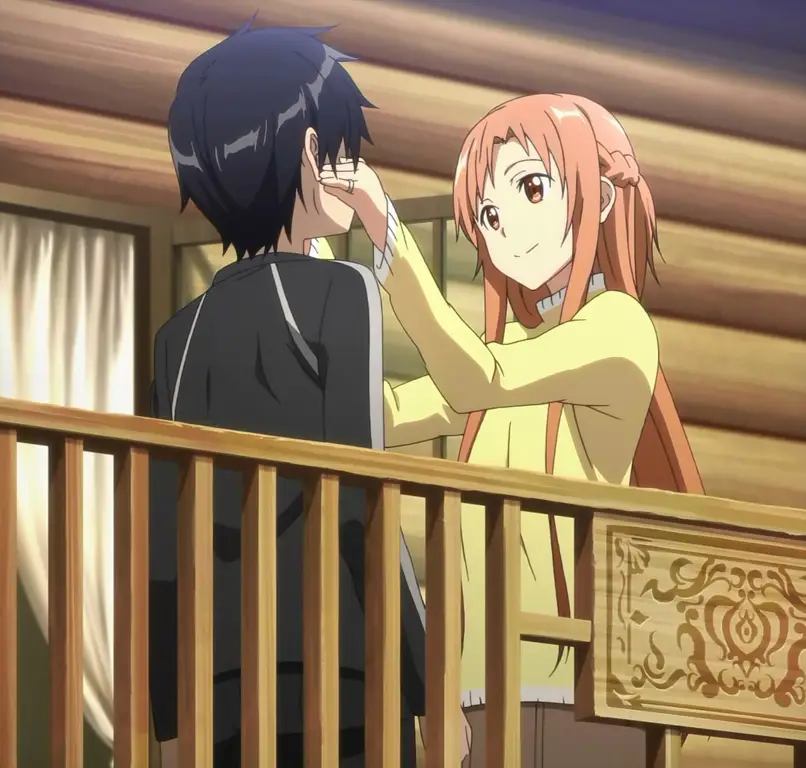 Gambar Kirito dan Asuna dari Sword Art Online