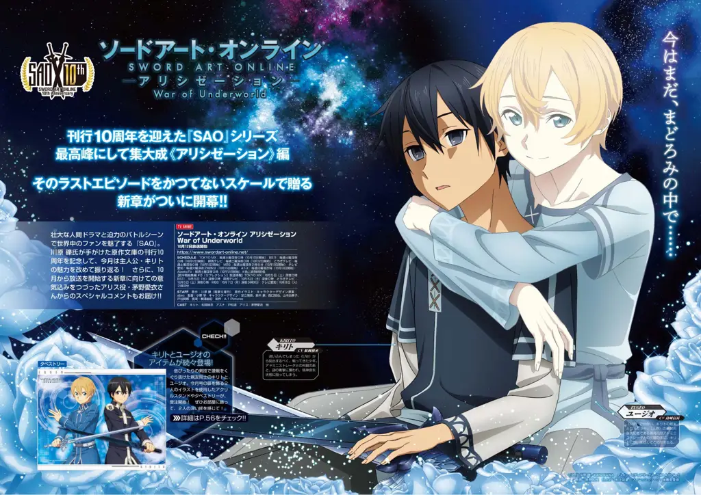 Gambar Kirito dan Eugeo di dunia Underworld dalam arc Alicization