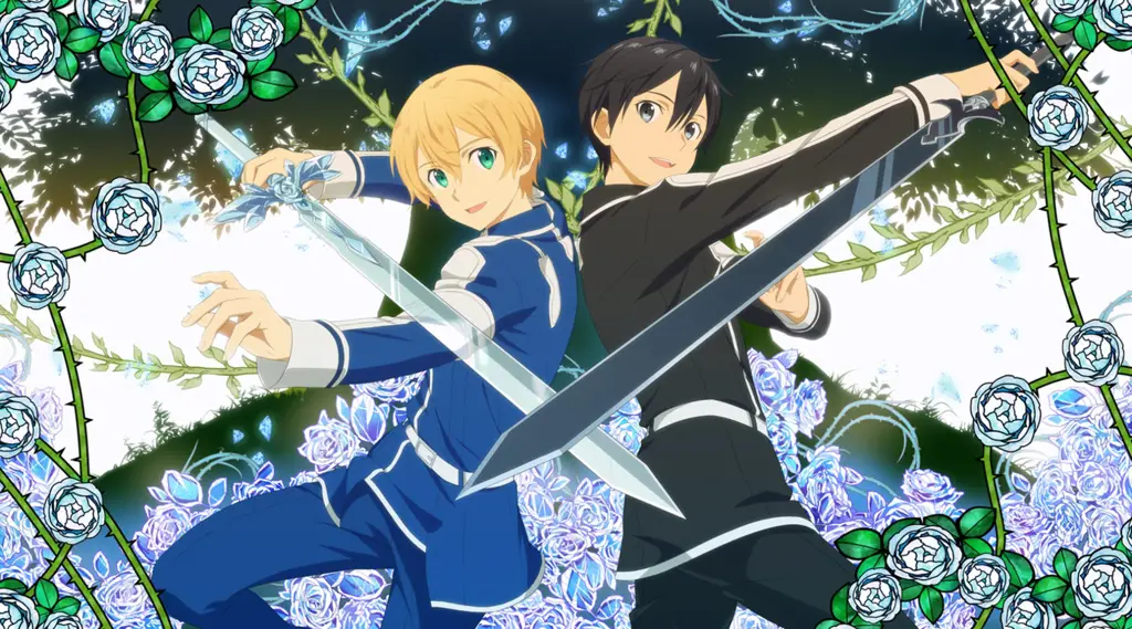 Gambar Kirito dan Eugeo dari Sword Art Online: Ordinal Scale