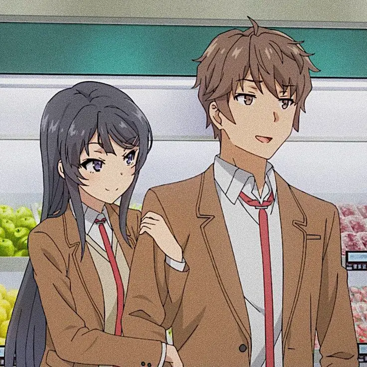 Gambar Sakuta dan Mai dari Bunny Girl Senpai