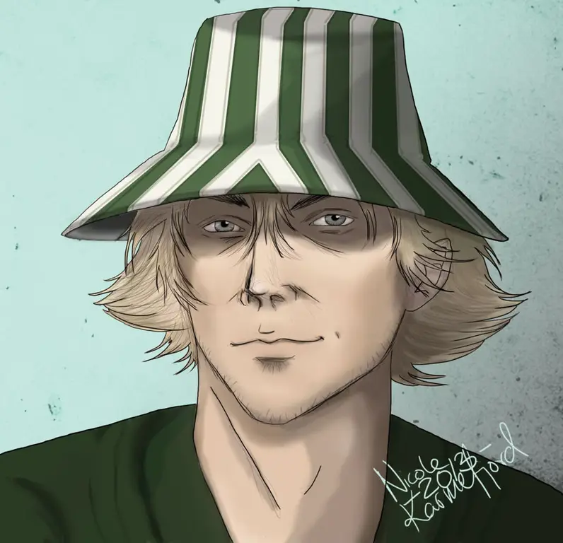 Gambar Kisuke Urahara dalam anime Bleach