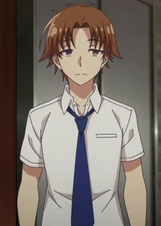 Gambar Kiyotaka Ayanokouji, karakter utama dari Classroom of the Elite