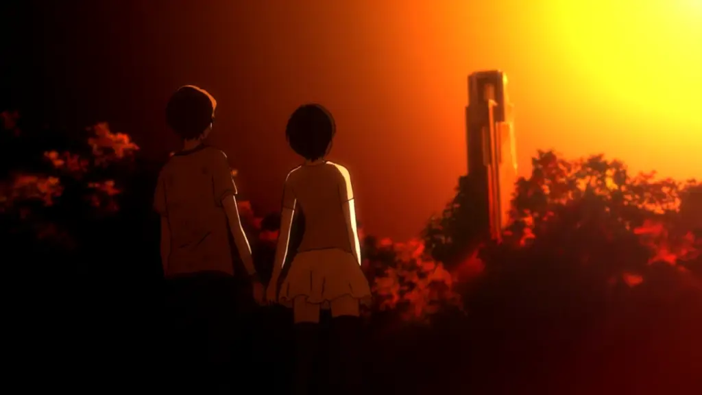 Gambar adegan menegangkan dari episode terakhir Terror in Resonance