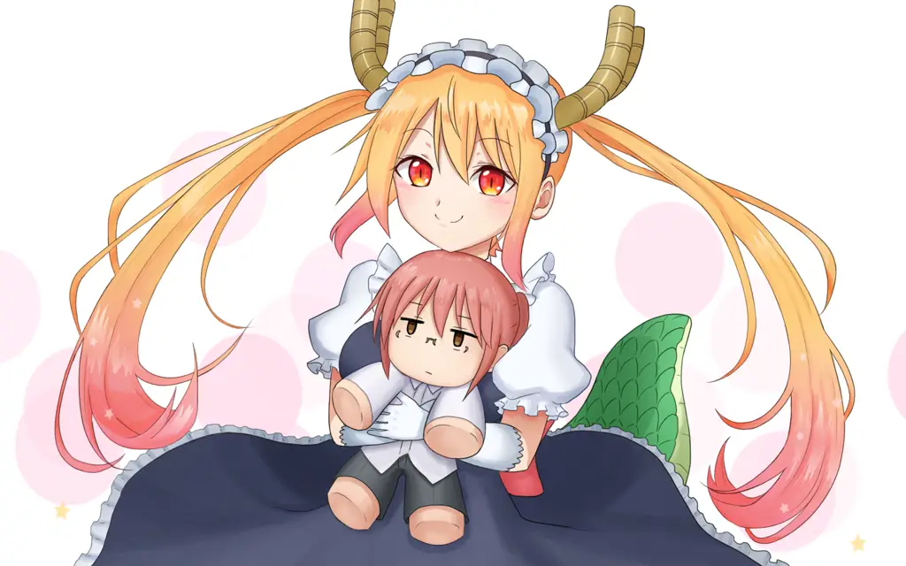 Gambar Kobayashi dan Tohru bersama