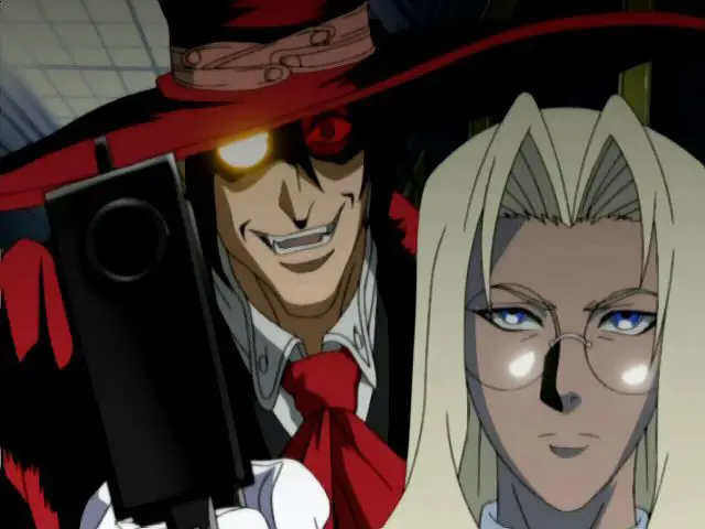 Integra dan Alucard, pemimpin dan pengawal Organisasi Hellsing