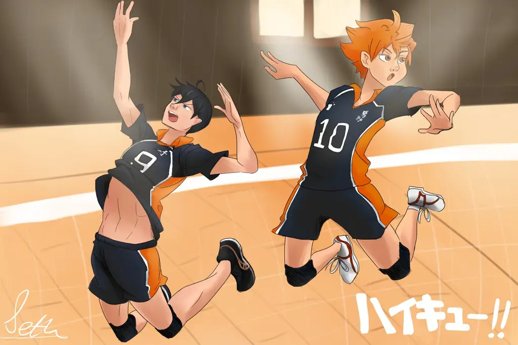 Hinata dan Kageyama berlatih keras bersama