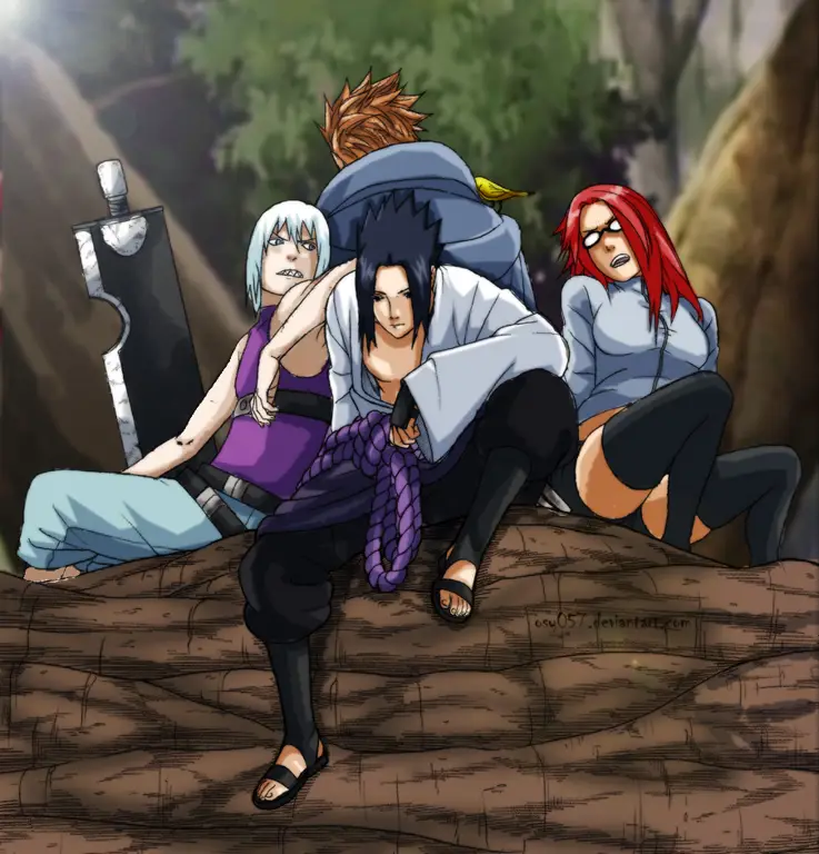 Kerjasama tim Naruto dan Sasuke