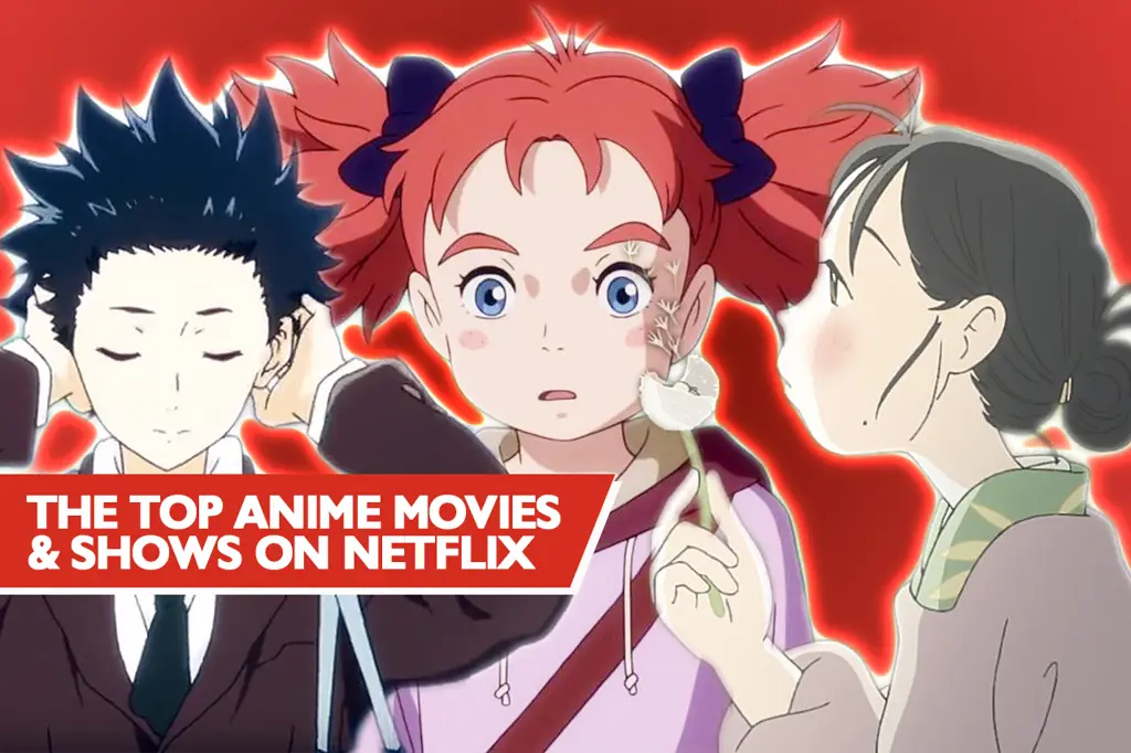 Gambar berbagai anime yang tersedia di Netflix