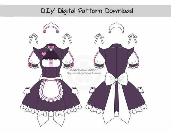 Koleksi Desain Baju Pembantu Anime Berbagai desain baju pembantu anime yang unik dan menarik.