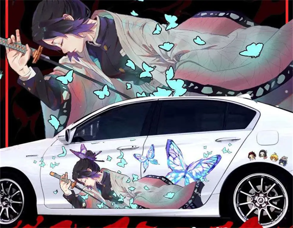 Berbagai desain stiker mobil anime yang keren dan unik