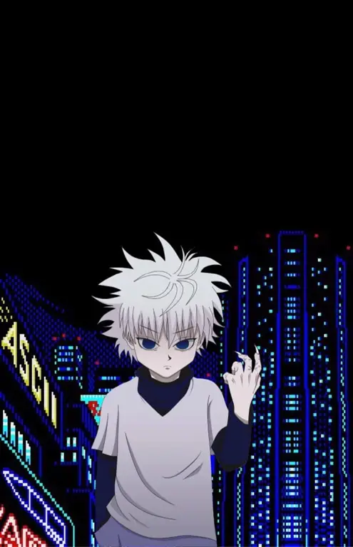 Gambar fanart Killua Zoldyck dengan resolusi tinggi