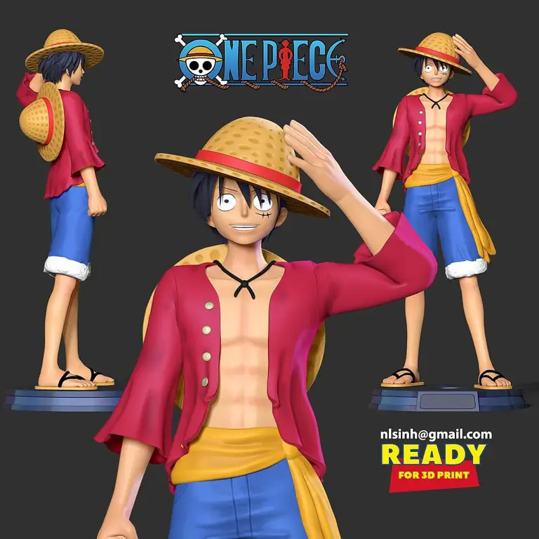 Berbagai figur One Piece 3D yang detail dan koleksinan