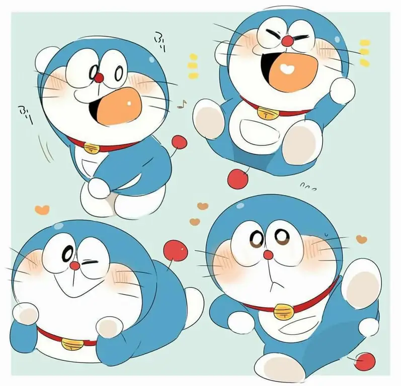 Gambar Doraemon versi chibi yang lucu dan menggemaskan