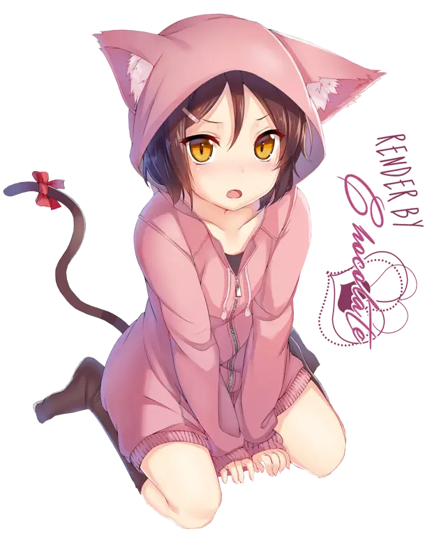 Berbagai macam ilustrasi gadis anime neko kawaii dengan gaya seni yang berbeda-beda.