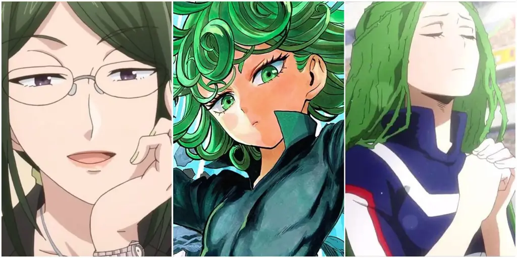 Aneka karakter anime dengan rambut hijau