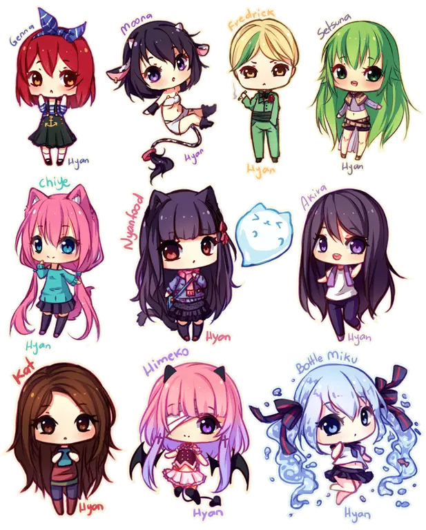 Seni gadis anime chibi