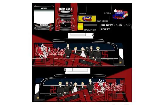 Gambar berbagai livery bussid naruto terbaik