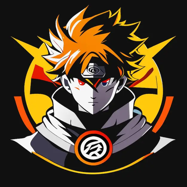 Gambar logo anime vektor