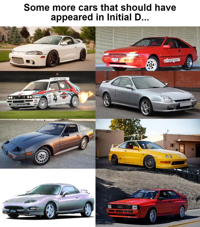 Gambar mobil-mobil yang digunakan dalam Initial D Third Stage