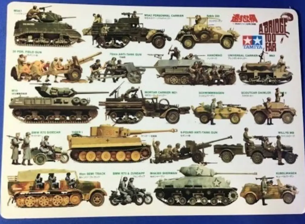 Berbagai macam model kit Tamiya