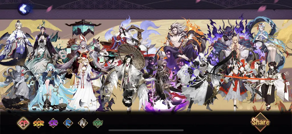 Koleksi Shikigami Onmyoji yang beragam dan menarik