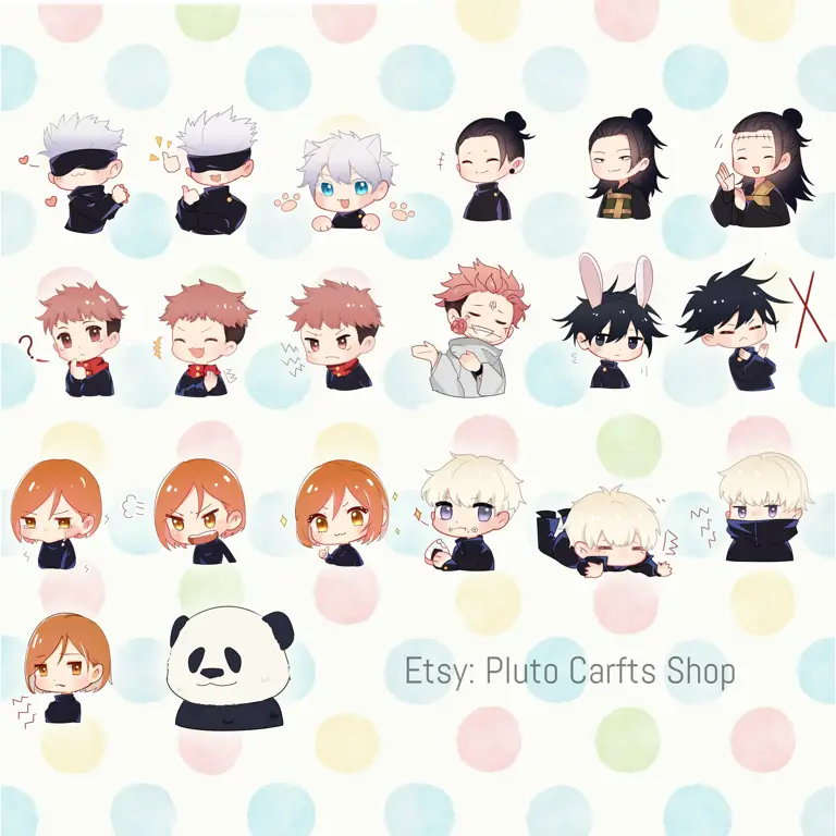 Gambar stiker anime imut dan lucu