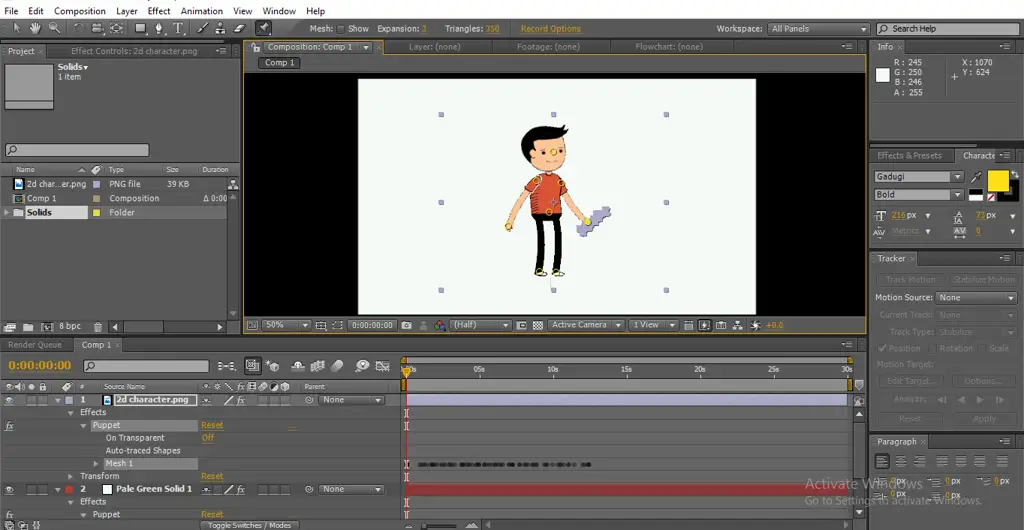 Berbagai macam template animasi 2D After Effects